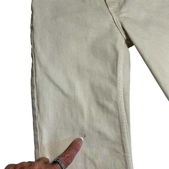 Zara Straight Cropped Raw Hem Jeans Sz 2 - Picture 7 of 12